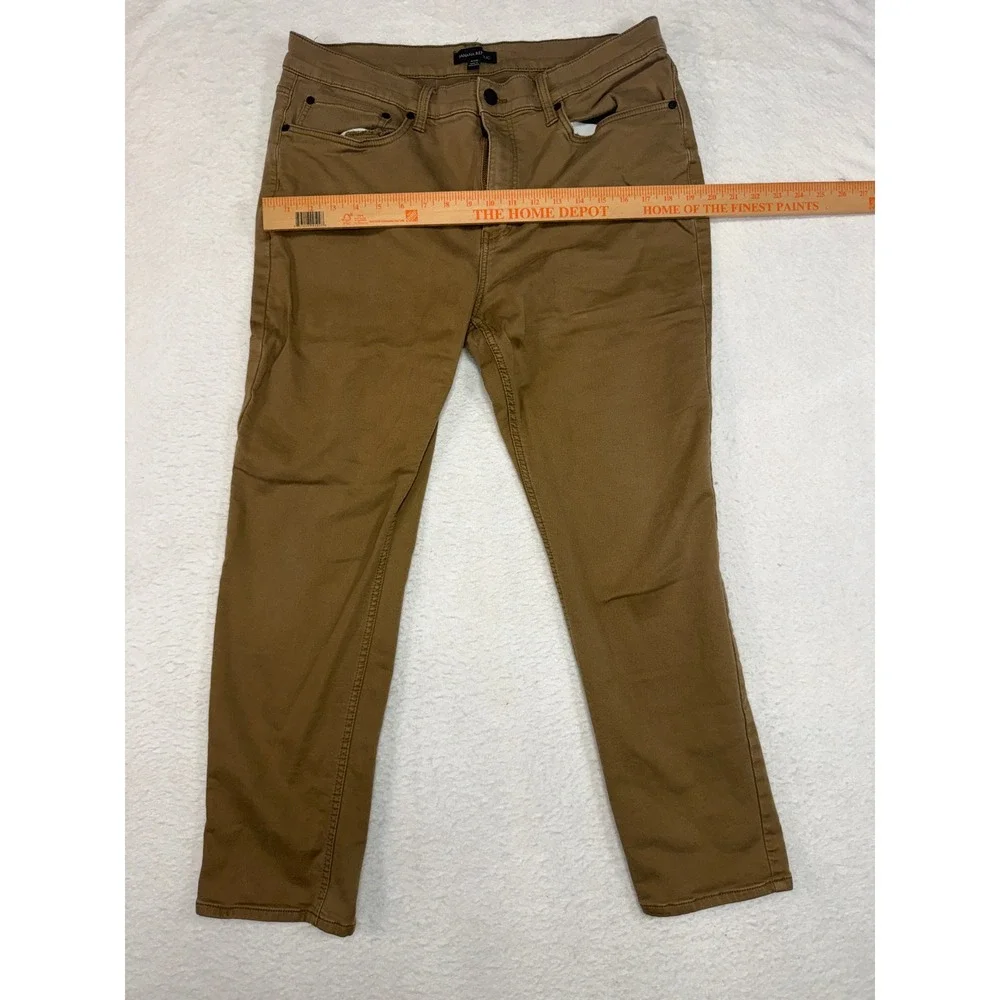 Banana Republic Mens Slim Fit 5-Pocket Chino Pants Tobacco Brown 36x30